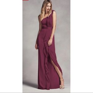 Vera Wang Long One Shoulder Bridesmaid Dress